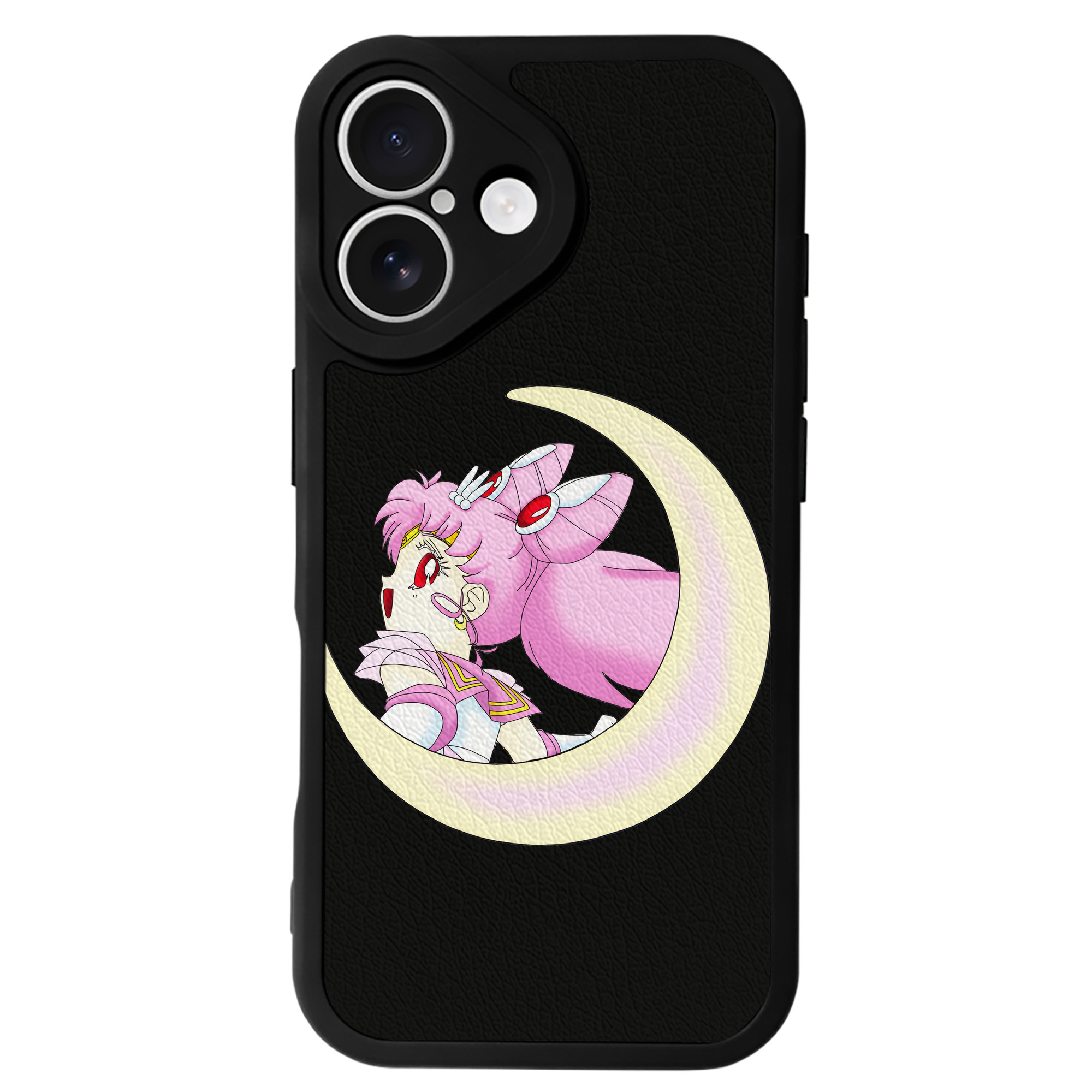 （画像用） 美少女戦士セーラームーン ちびうさ Sailor Moon Chibiusa Tsukino Usagi Small Lady Serenity 【iPhone 16シリーズ対応】シリコンスマホケース（レザー調） 材質：シリコン